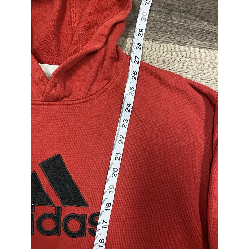 Vintage‎ 90s Adidas Sweatshirt Size Medium Red Hoodie Logo